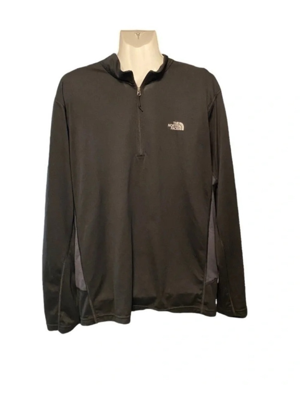 The North Face Black Long-Sleeve Half-Zip Pullover Sz L